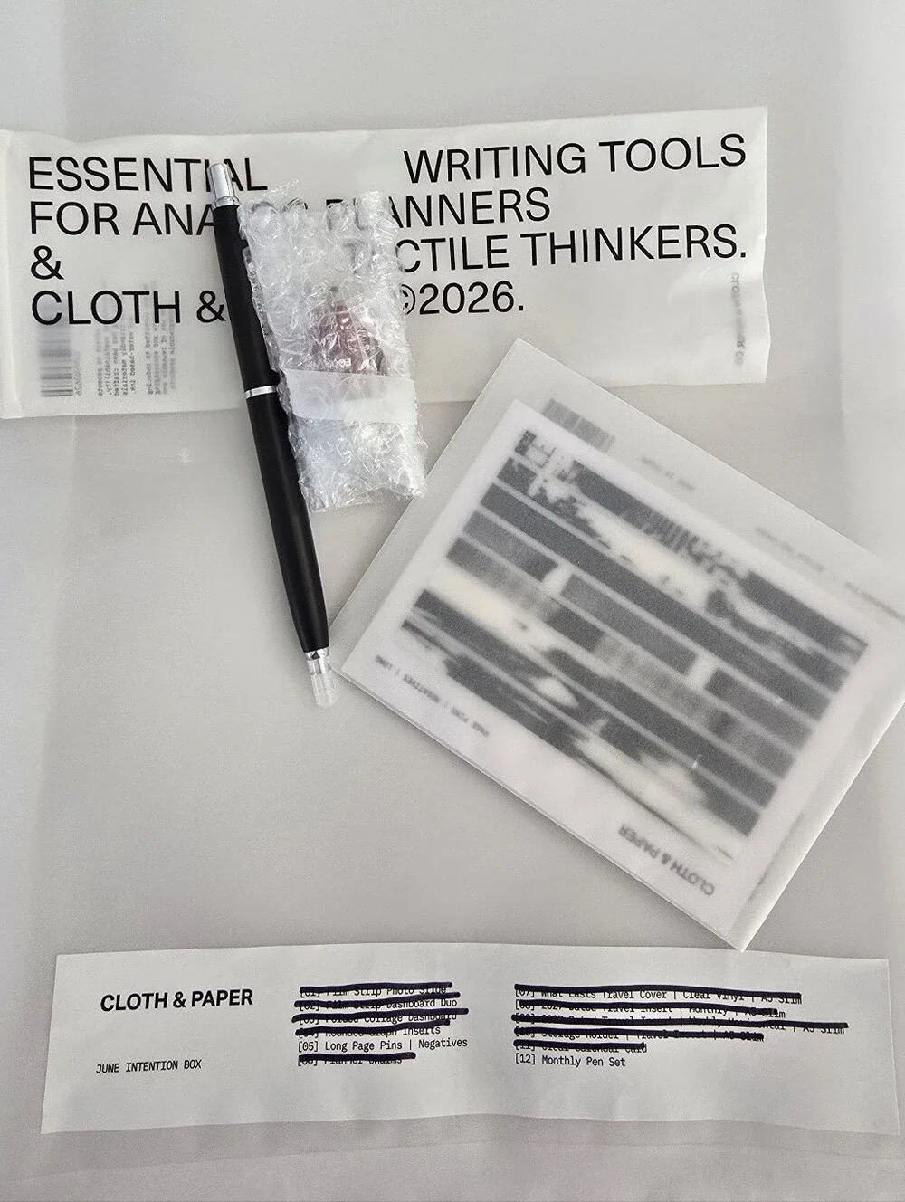 NiB Cloth & Paper June 2026 Sub Box Items: Page Pins And Fountain Pen